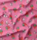 Regenstoff wasserdicht bedruckt Erdbeeren *Ab 50cm-1