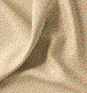 Baumwolle bedruckt kleine Blümchen orange *Ab 50cm