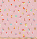 Baumwolle bedruckt Eis auf rosa *Ab 50cm-2