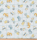 Baumwolle bedruckt Fahrzeuge blau *Ab 50cm-2