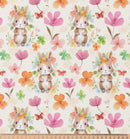 Baumwolle Digitaldruck Häschen Blumen *Ab 50cm-2