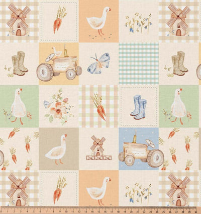 Baumwolle Digitaldruck Bauernhof *Ab 50cm - 0