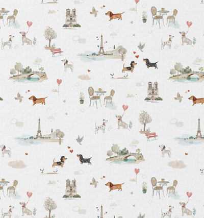 Baumwolle Digitaldruck Hunde Paris *Ab 50cm - 0