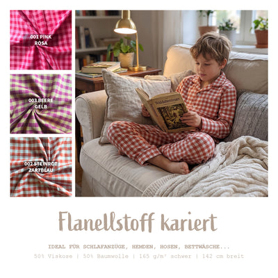 Flanell Karo *Ab 50 cm