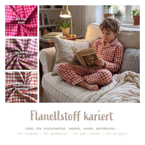Flanell Karo *Ab 50 cm