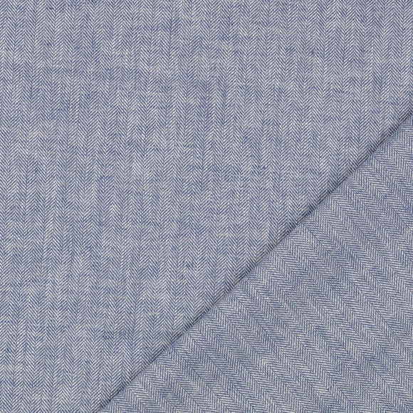 Demi lin à motifs chevrons * A partir de 50 cm