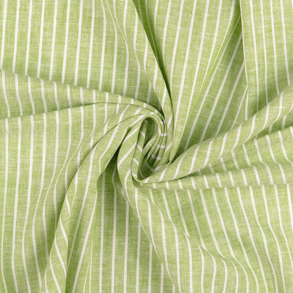 Half linen patterned stripes * From 50 cm