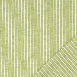 Acheter 023-hellgrun Rayures à motifs demi lin * A partir de 50 cm