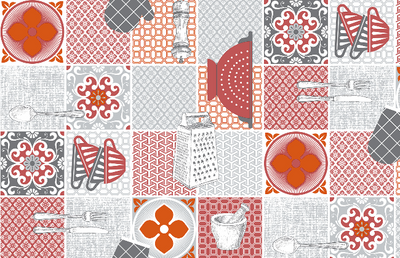 Kaufen 003-kuchenkacheln-rot Wachstuch Stoff Meterware &amp; Rollenware *Ab 50cm