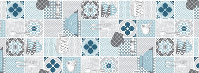Kaufen 004-kuchenkacheln-blau Wachstuch Stoff Meterware &amp; Rollenware *Ab 50cm