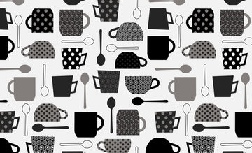 Kaufen 007-kaffeetasse-grau Wachstuch Stoff Meterware &amp; Rollenware *Ab 50cm