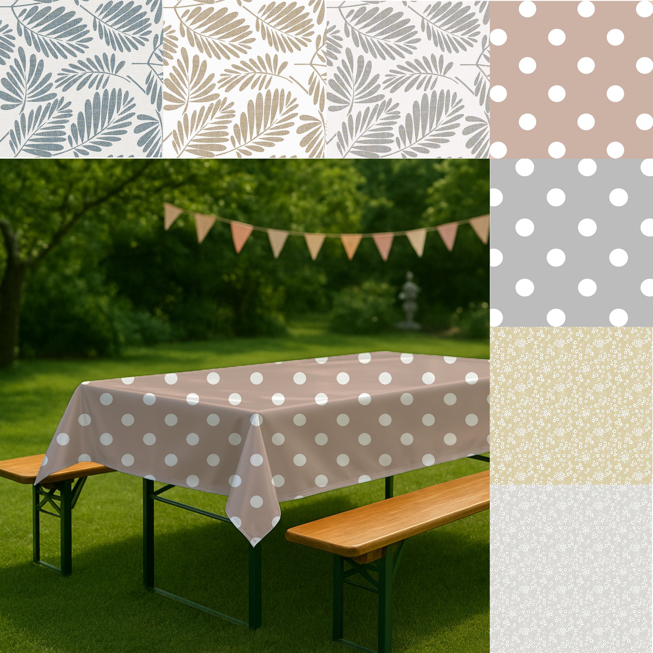 Kaufen 053-punkte-beige Wachstuch Stoff Meterware &amp; Rollenware *Ab 50cm