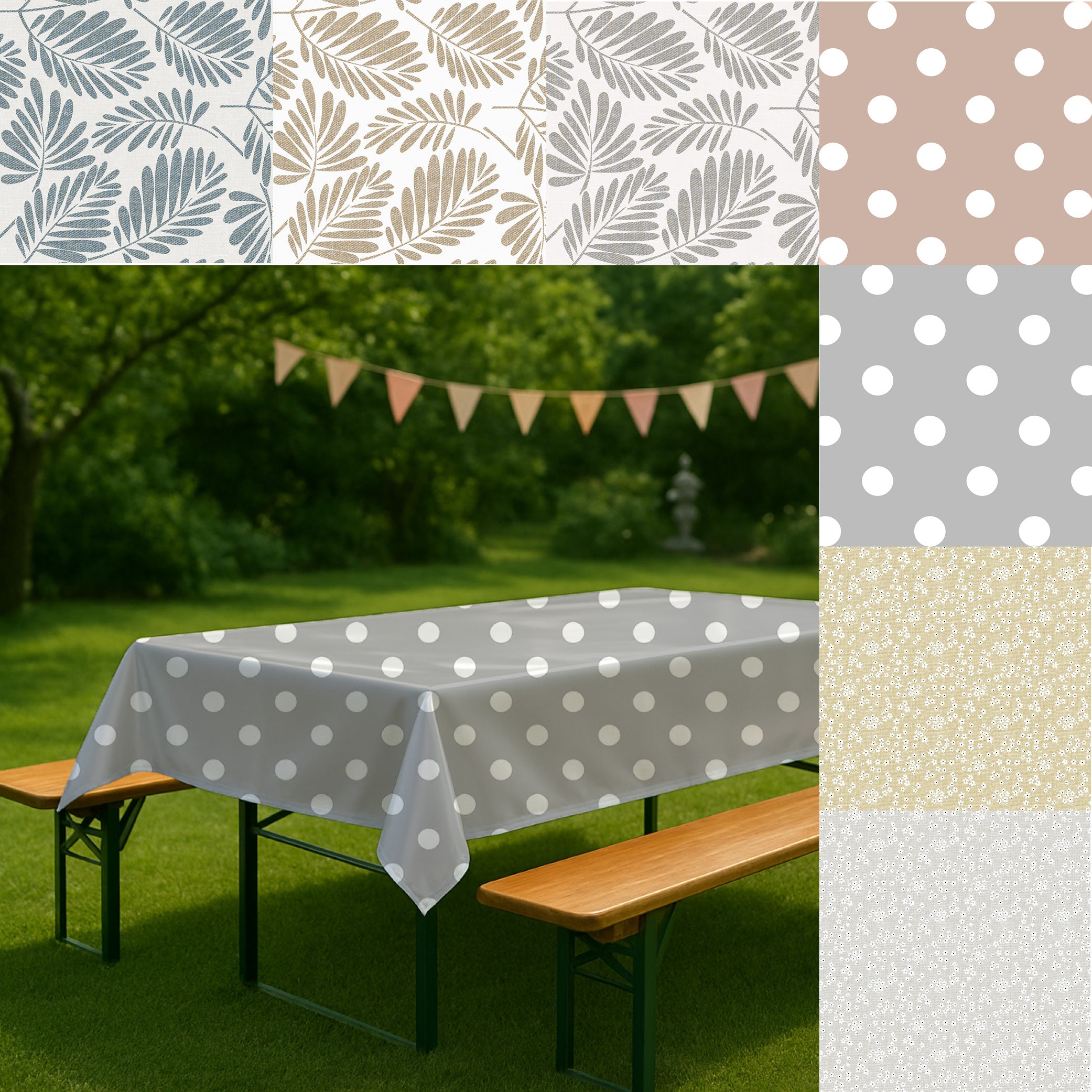 Kaufen 061-punkte-grau Wachstuch Stoff Meterware &amp; Rollenware *Ab 50cm