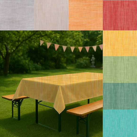 Wachstuch Tischdecken für Biergarnitur|  uni meliert