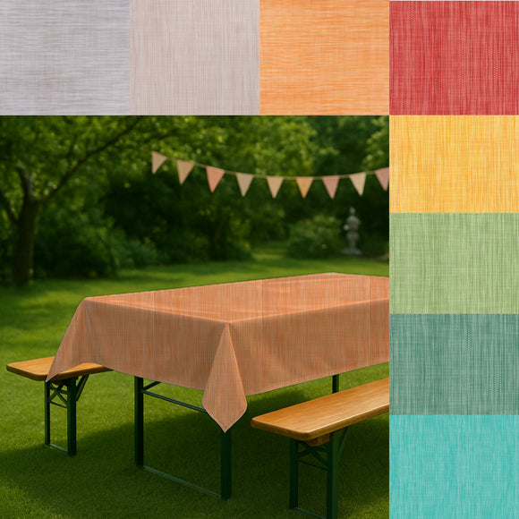 Wachstuch Tischdecken für Biergarnitur|  uni meliert