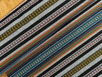 Buy 053-weiss-bunt Jacquard Streifen *Ab 50 cm