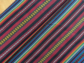 Acheter 015-rot-bunt Jacquard Streifen *Ab 50 cm