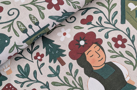 Robuster Baumwoll-Dekostoff Schwarzwaldmädle *Ab 50cm