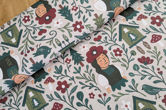 Robuster Baumwoll-Dekostoff Schwarzwaldmädle *Ab 50cm