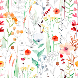 Tissu pour nappe - Fleurs sauvages * A partir de 50 cm - 0