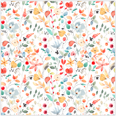 Tischdeckenstoff - Bunte Blumen * Ab 50 cm - 0