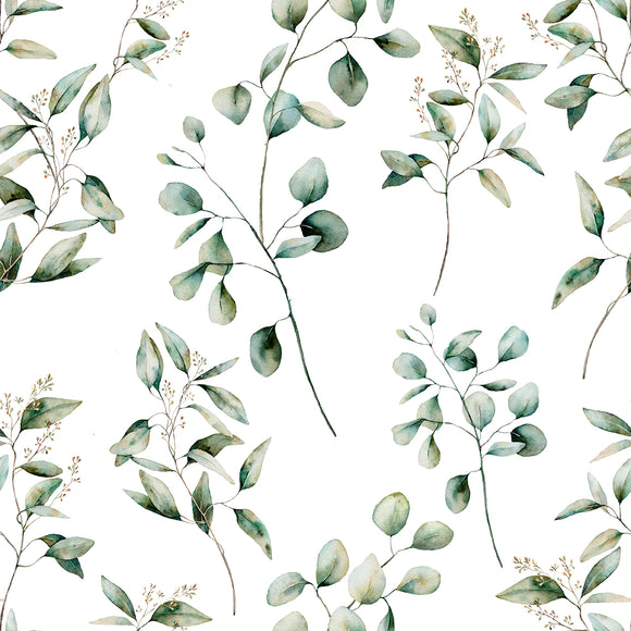 Tissu nappe - Eucalyptus * A partir de 50 cm