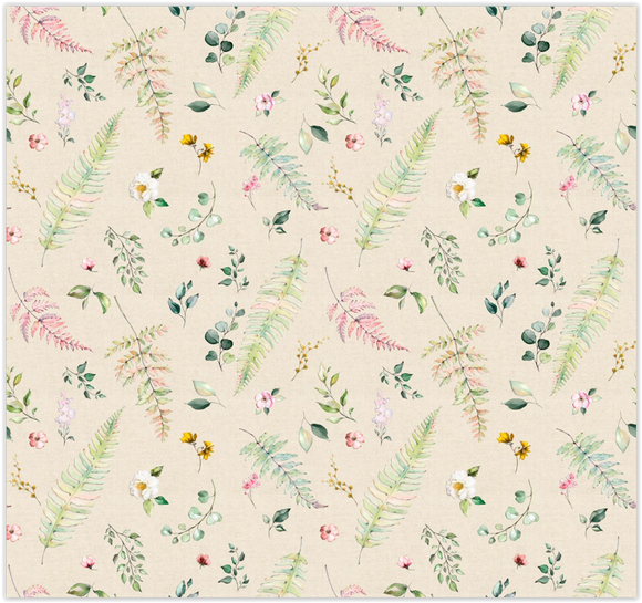 Tissu pour nappe - Fleur Botanique *A partir de 50 cm