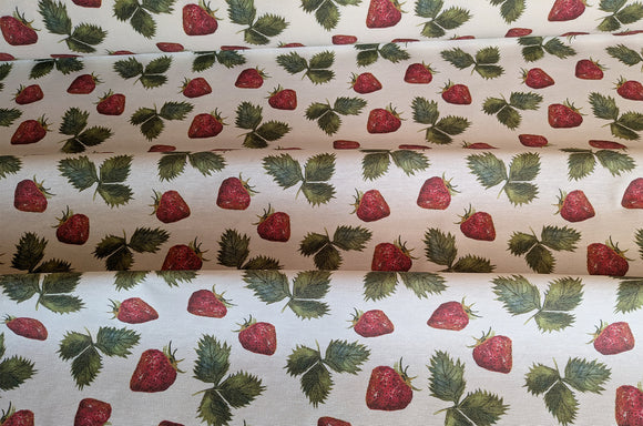 Tischdeckenstoff - Erdbeeren *Ab 50cm