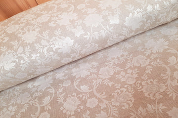 Buy 153-cream-on-natural Tablecloth fabric coated | Water-repellent * From 50 cm