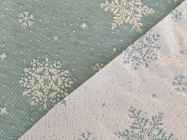 Kaufen 54-006-028-flocken-grun Jacquard beschichtet | Wasserabweisend *Ab 50cm