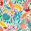 Dekostoff Halbpanama bunte Blumen *Ab 50cm-4