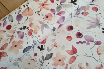 Dekostoff Halbpanama wilde Blumen *Ab 50cm