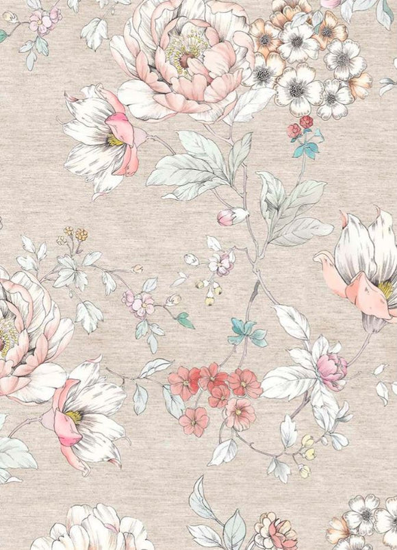 Dekostoff zarte Blumen *Ab 50cm