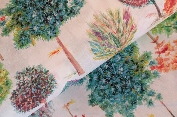 Baumwolle digital bedruckt bunte Bäume *Ab 50cm