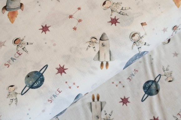 Baumwolle digital bedruckt Astronauten *Ab 50cm