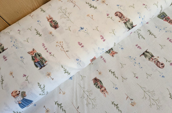 Baumwolle digital bedruckt Tiere & Blumen *Ab 50cm