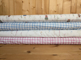 Baumwolle digital bedruckt Karo apricot *Ab 50cm - 0