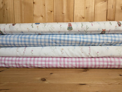 Baumwolle digital bedruckt Karo apricot *Ab 50cm - 0