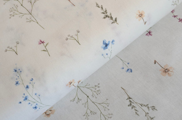 Baumwolle digital bedruckt Wildblumen *Ab 50cm