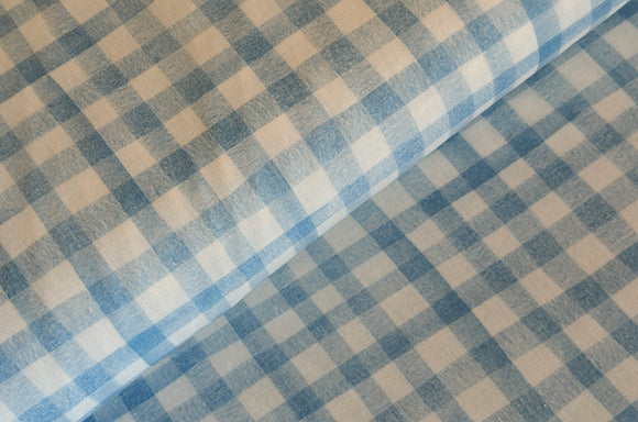 Baumwolle digital bedruckt Karo blau *Ab 50cm