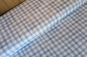 Baumwolle digital bedruckt Karo blau *Ab 50cm