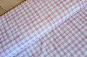 Baumwolle digital bedruckt Karo rosa *Ab 50cm