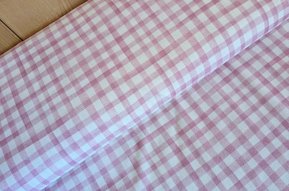 Baumwolle digital bedruckt Karo rosa *Ab 50cm