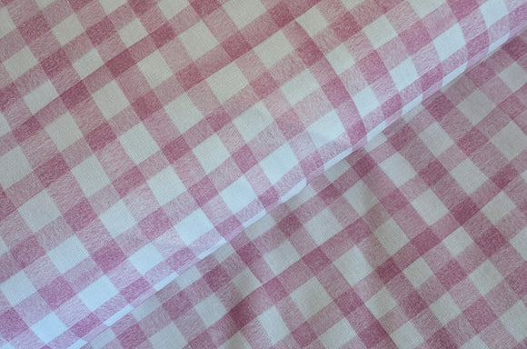 Baumwolle digital bedruckt Karo rosa *Ab 50cm