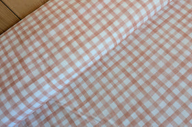 Baumwolle digital bedruckt Karo apricot *Ab 50cm