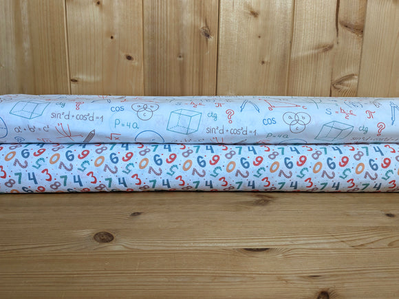 Baumwolle digital bedruckt bunte Zahlen *Ab 50cm