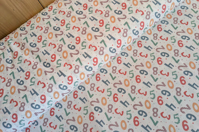 Baumwolle digital bedruckt bunte Zahlen *Ab 50cm