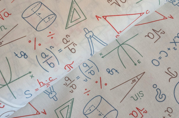 Baumwolle digital bedruckt Mathematik *Ab 50cm