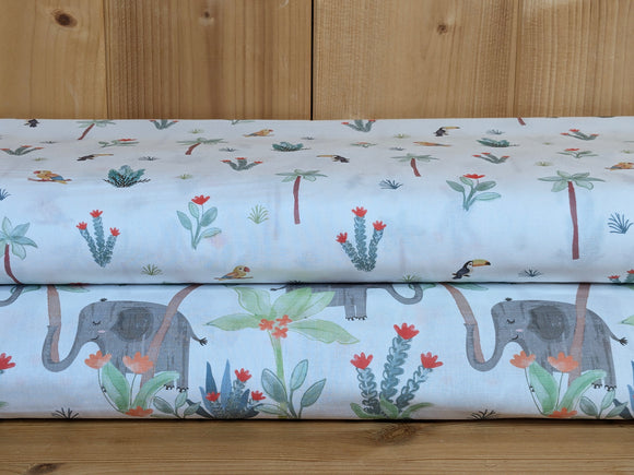 Baumwolle digital bedruckt Papagei *Ab 50cm