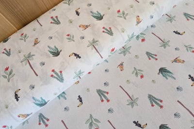 Baumwolle digital bedruckt Papagei *Ab 50cm